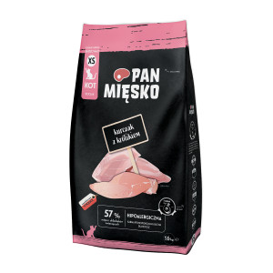 PAN MIĘSKO Chicken with rabbit XS - suché krmivo pro kočky - 1,6kg