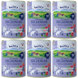 BALTICA Chutě regionů Štěně Krůta s králíkem - mokré krmivo pro psy - 6x400g