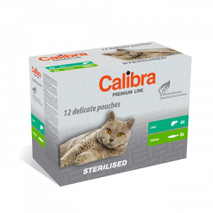 CALIBRA Cat Premium Sterilised - mokré krmivo pro kočky - 12x100g