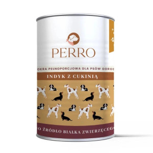 PERRO Turkey with zucchini Monoprotein - vlhké krmivo pro psy - 400g