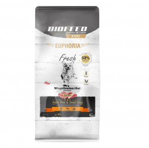 BIOFEED Euphoria Fresh Adult Mini & Small Pork with goose - suché krmivo pro psy - 8kg