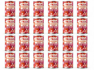 TILLO Kousky v omáčce s hovězím masem - mokré krmivo pro kočky - 24x415g