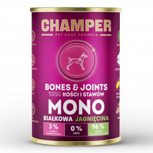 CHAMPER Bones & Joints Lamb - vlhké krmivo pro psy - 400g