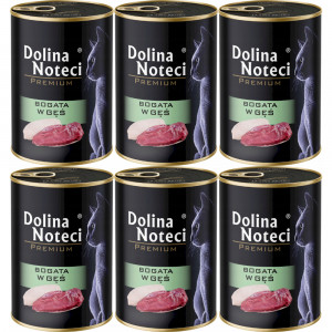 DOLINA NOTECI Premium Bohatá na husu – mokré krmivo pro kočky – 6×400 g
