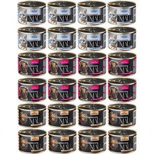 MAU Paštika a Filet Sterilised MIX příchutí - mokré krmivo pro kočku - 24x185g