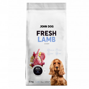 JOHN DOG Fresh Lamb - suché krmivo pro psy - 12kg