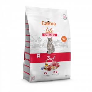 CALIBRA Cat Life Sterilised Beef - suché krmivo pro kočky - 1,5kg