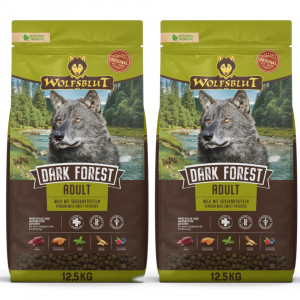 WOLFSBLUT Dark Forest Venison with sweet potatoes - suché krmivo pro psy - 2x12,5kg