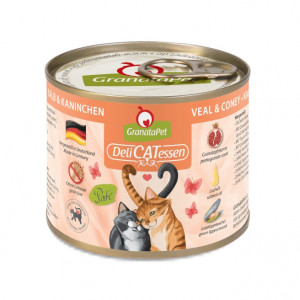 GRANATAPET DeliCATessen Veal and coney - mokré krmivo pro kočky - 200g