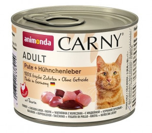ANIMONDA Cat Carny Adult Krůtí s kuřecími játry - mokré krmivo pro kočky - 200 g 