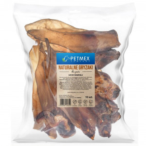 PETMEX buvolí ucho s kroužkem – pamlsek pro psy – 10ks