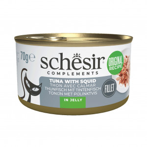 SCHESIR Complements Tuna with squids in jelly - mokré krmivo pro kočky - 70g
