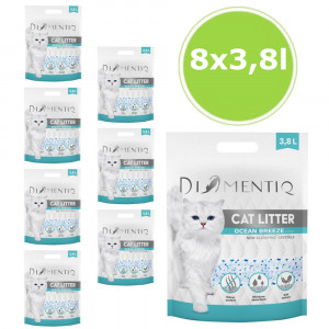 DIAMENTIQ Ocean Breeze stelivo pro kočky, silikonové, nehrudkující - 8x3,8 l