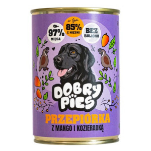 DOBRY PIES Quail with mango and fenugreek - vlhké krmivo pro psy - 400g