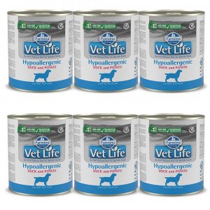 FARMINA Vet Life Dog Hypoallergenic Duck&Potato – mokré krmivo pro psy – 6 x 300 g