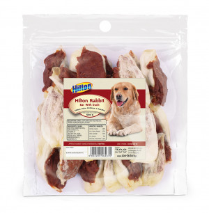HILTON Rabbit ear with duck - žvýkačka pro psy - 500g