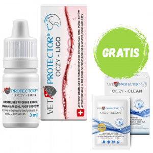 JM SANTE Vet Protector Oczy Ligo – oční kapky pro psa a kočku – 3 ml + ZDARMA