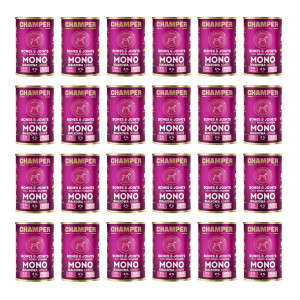 CHAMPER Bones & Joints monoproteinový losos – mokré krmivo pro psa – 24×400 g