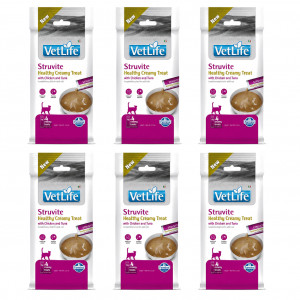 FARMINA Vet Life Cat Struvite Creamy treat with Chicken & Tuna box – pamlsek pro kočku – 6x(4x15g)