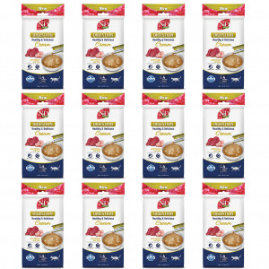 FARMINA N&D Quinoa Cat Digestion Cream with Chicken & Tuna box – pamlsek pro kočku – 12x(4x15g)