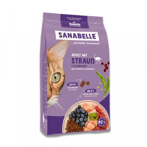 BOSCH Sanabelle Life Adult with ostrich & blueberries - suché krmivo pro kočky - 8kg