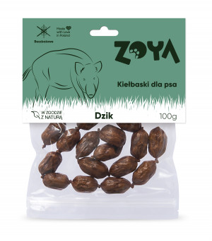 ZOYA Wild boar sausages - pamlsek pro psa - 100g