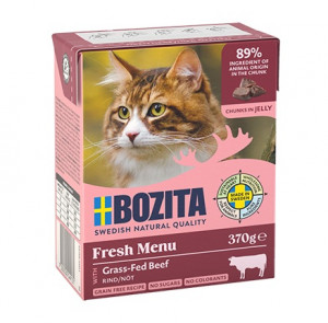 BOZITA Fresh Menu Beef Chunks in jelly - mokré krmivo pro kočky - 370g