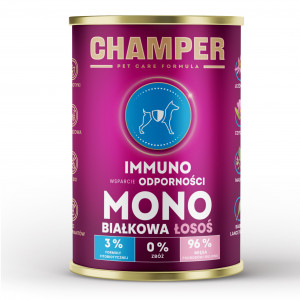 CHAMPER Immuno Salmon - vlhké krmivo pro psy - 400g