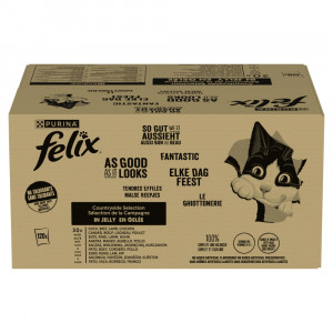 PURINA Felix Countryside Selection Box - mokré krmivo pro kočky - 120x85g