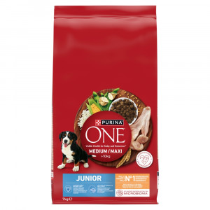 PURINA One Junior Medium/Maxi Rich in chicken with rice - suché krmivo pro psy - 7kg