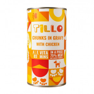 TILLO Chunks in gravy Chicken - vlhké krmivo pro psy - 1250g