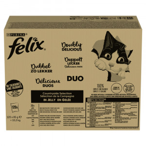 PURINA Felix Fantastic Duo Mix Countryside - mokré krmivo pro kočky - 120x85g