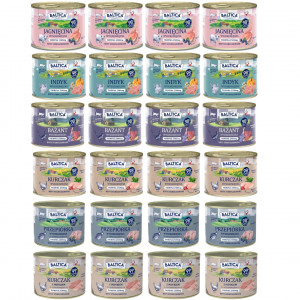 BALTICA Chuť regionů Mono MIX PŘÍCHUTÍ - mokré krmivo pro kočky - 24x185g