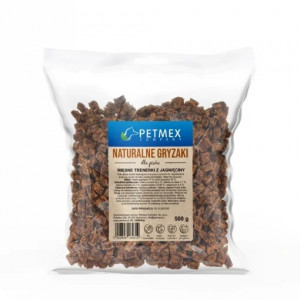PETMEX masové tréninkové pamlsky z jehněčího masa – pamlsek pro psy – 500g