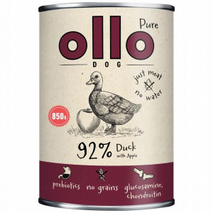 OLLO Pure Duck with apple - vlhké krmivo pro psy - 850g