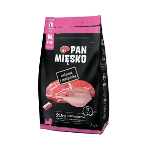 PAN MIĘSKO Puppy Veal with quail L - suché krmivo pro psy - 3kg