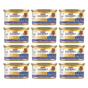 PURINA Gourmet Gold Mousse with lamb - mokré krmivo pro kočky - 12x85g