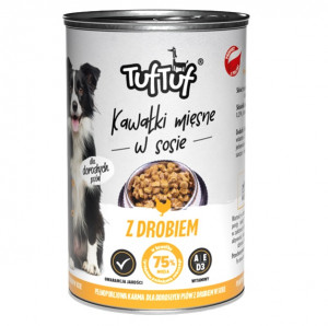 TUF TUF Meaty chunks with poultry - vlhké krmivo pro psy - 1250g