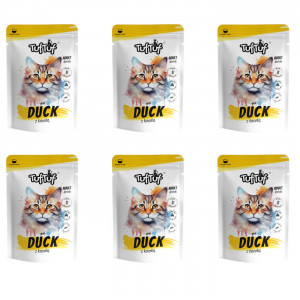 TUF TUF with duck - mokré krmivo pro kočky - 6x100g