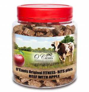 O'CANIS Fitness-Bits Plus Beef with apple Mono - pamlsek pro psa - 400g