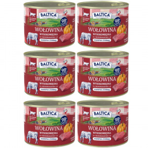 BALTICA Chuť regionů Mono Hovězí s játry - mokré krmivo pro kočku - 6x185g