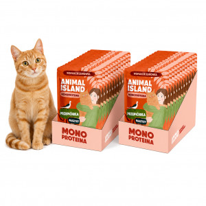 ANIMAL ISLAND Mono Quail - mokré krmivo pro kočky - 24x100g