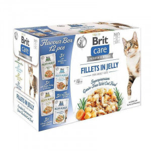 BRIT Care Fillets in Jelly Flavour Box - mokré krmivo pro kočky - 12 x 85g 
