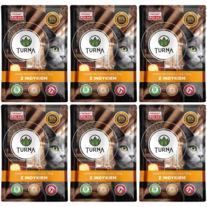 TURNA Cats s krůtou – mokré krmivo pro kočky – 6x100g