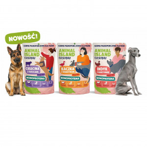 ANIMAL ISLAND Everyday Monoprotein Veal, Duck, Turkey - vlhké krmivo pro psy - 9x300g