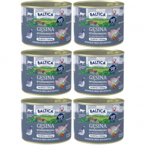 BALTICA Chuť regionů Mono Husa - mokré krmivo pro kočky - 6x185g