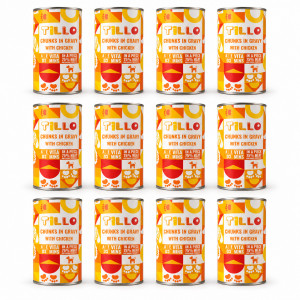 TILLO Kousky v omáčce s kuřecím masem - mokré krmivo pro psy - 12x1250g