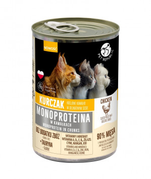 PET REPUBLIC Monoprotein Chicken in sauce - mokré krmivo pro kočky - 400g 