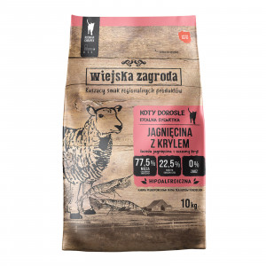 WIEJSKA ZAGRODA Lamb with krill - suché krmivo pro kočky - 10kg