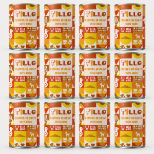 TILLO Kousky v omáčce s kachním masem - mokré krmivo pro psy - 12x415g